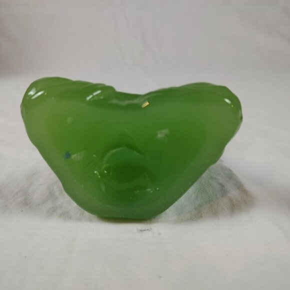 Vintage Green Glass Sitting Buddha Statue - Picture 6 of 7